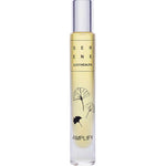 Serene Body Health Natural Perfume Oil Amplify 10ml comes in a clear glass bottle with a silver cap, black leaf design, and minimalist text. The pale yellow vegan oil delivers a fruity spicy aroma for those seeking a natural perfume.