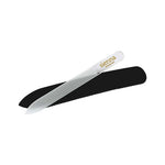 Sienna Byron Bay Glass Nail File with protective case on a white background