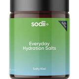 Sodii Everyday Hydration Salts Salty Kiwi Tub 185g on a white background