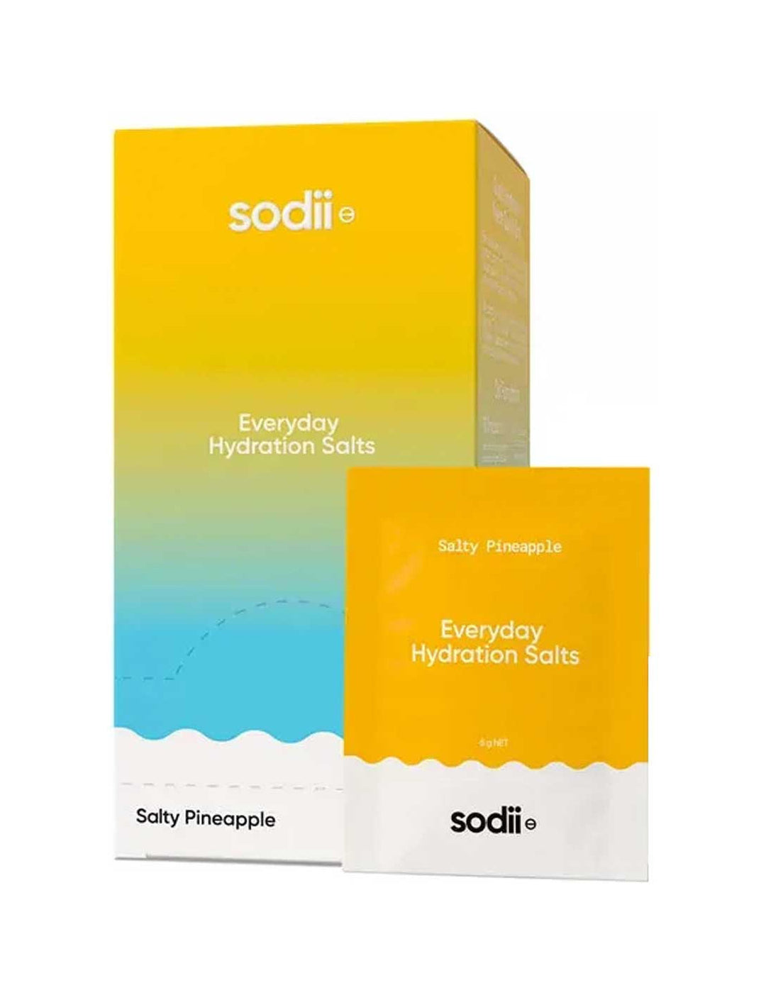 Sodii Everyday Hydration Salts Salty Pineapple 30pk on a white background