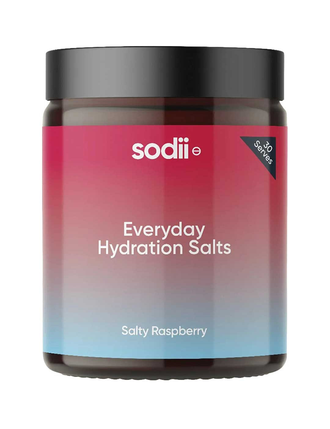 Sodii Everyday Hydration Salts Salty Raspberry Tub 185g, natural supplement