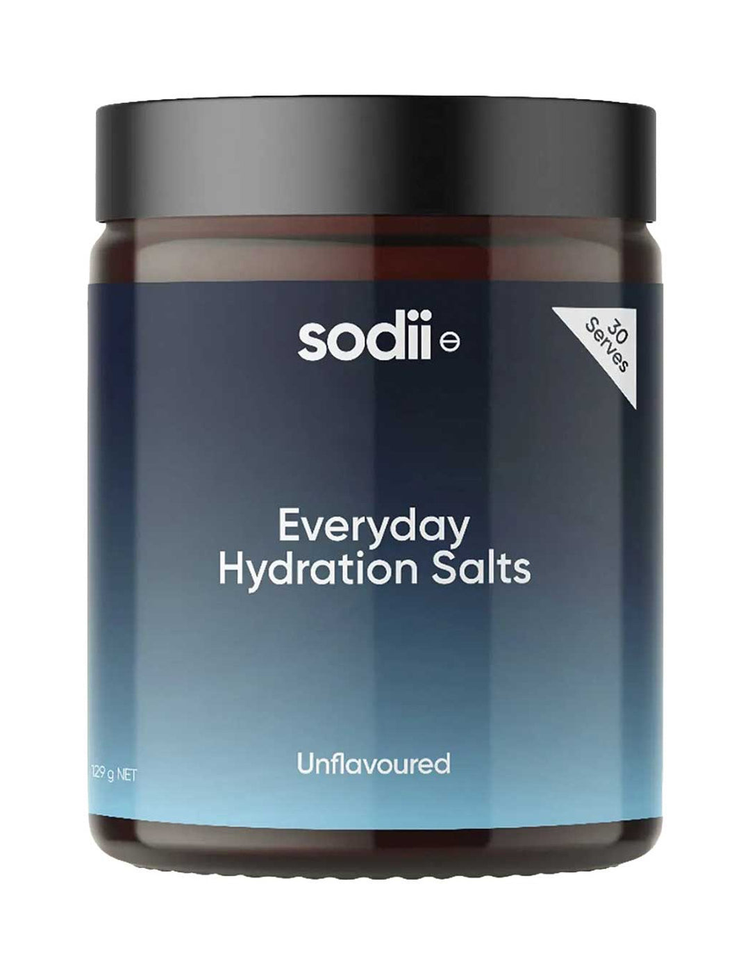 Sodii Everyday Hydration Salts Unflavoured Tub 185g on a white background