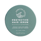 SunButter Protective Hair Serum 70ml closed round tin on a white background