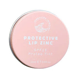 SunButter Protective Lip Zinc SPF15 Protea Tint 15ml closed tin on a white background