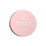 A round, pink tin labeled SunButter Skincare SPF15 Protective Lip Zinc - Protea Tint 15ml features a white logo and text. This 15ml reef-safe lip balm offers SPF15 zinc oxide protection with a natural rosy tint.