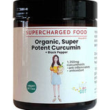 Supercharged Food Curcumin and Black Pepper 90 capsule tub on a white background