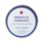 Sven's Island Miracle Manuka Daily Defence Cream 250g closed tin on a white background