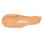 A smear of beige Eco Minerals Mineral BB Cream 32ml on a white background with “Tallow” in white text, suggesting SPF12 protection.