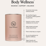 Key benefits panel for The Beauty Chef Body Wellness Chocolate