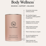 Key benefits panel for The Beauty Chef Body Wellness Chocolate