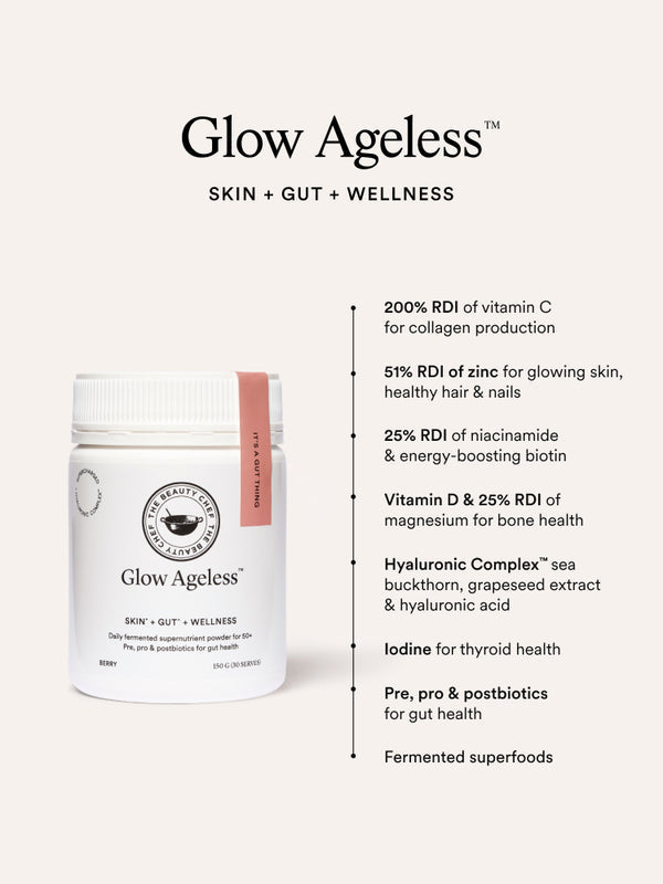 Key benefits panel for The Beauty Chef Glow Ageless