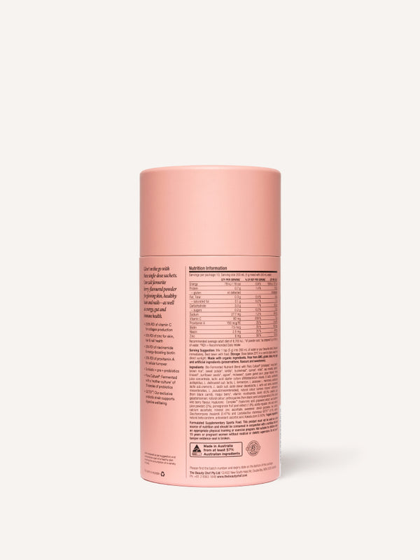 Back of The Beauty Chef Glow sachets
