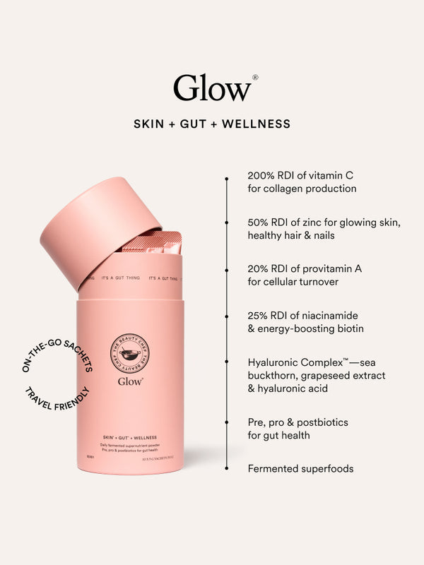 Key benefits panel for The Beauty Chef Glow sachets