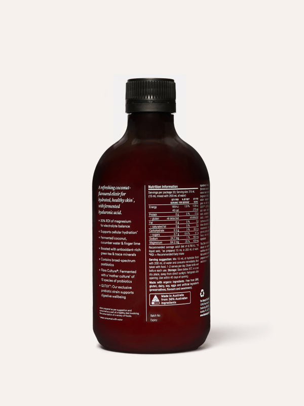 Back label of The Beauty Chef Hydration Boost