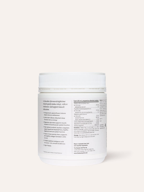 Back label of The Beauty Chef Sleep Ritual