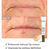 Second before and after lip comparison using The Jojoba Company Ultimate Plumping Lip Treatment