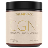 The Age Hack CGN Marine Collagen and Vitamin C 90g tub on a white background