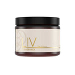 A brown plastic jar with a black lid labeled “The Age Hack LIV - Marine Collagen Daily Formula for Inner Balance and Cellular Wellness 150g” features a cream label with gold text and subtle geometric design. Brand: The Age Hack.