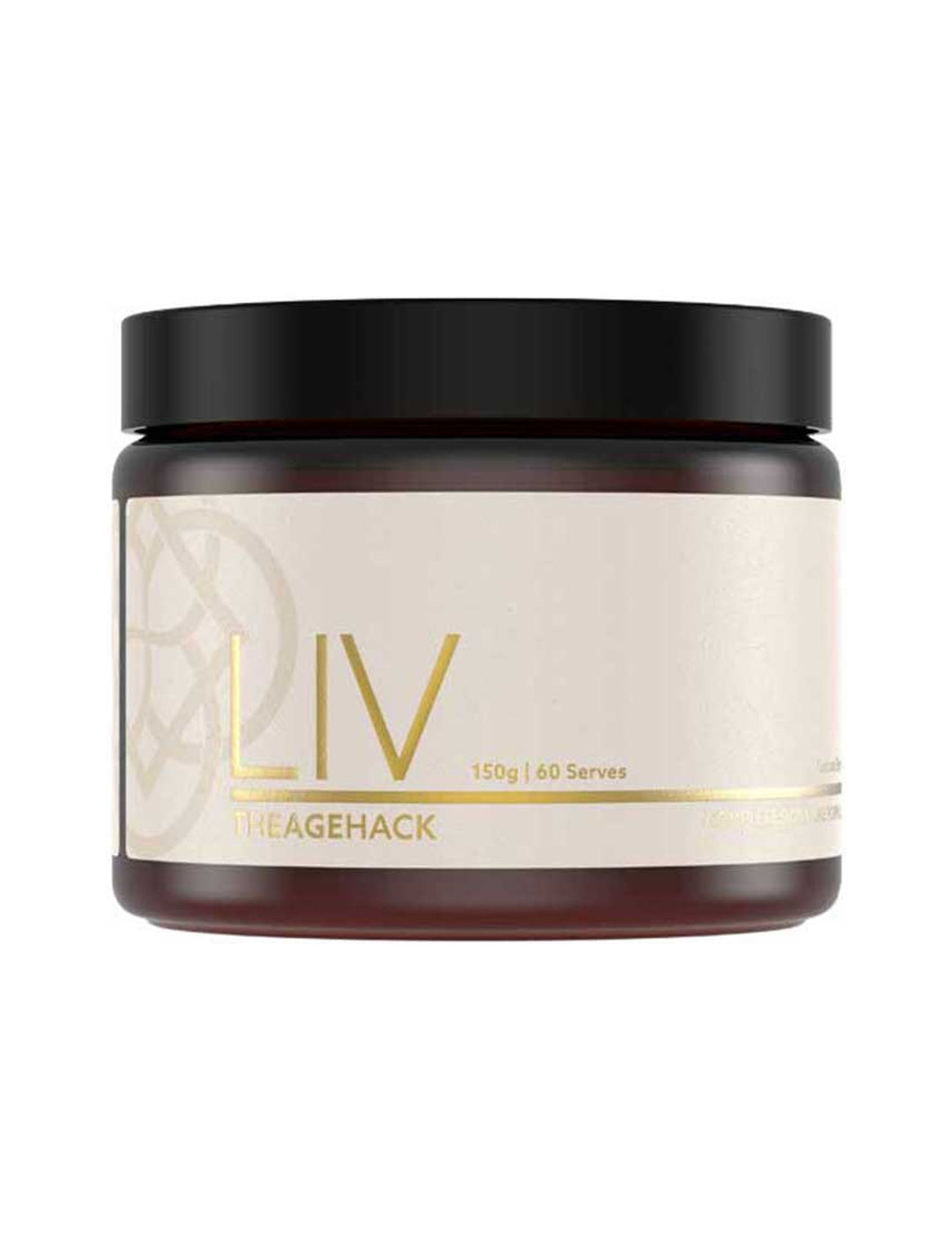 The Age Hack LIV Marine Collagen 150g tub on a white background