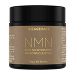 The Age Hack NMN Powder 15g tub on a white background