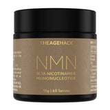 The Age Hack NMN Powder 15g tub on a white background