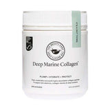 The Beauty Chef Deep Marine Collagen™ Unflavoured 150g is a white plastic jar with a white lid and green seal, containing hydrolysed marine collagen powder to support skin elasticity, collagen density, hydration, and inner beauty.