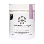 The Beauty Chef Deep Marine Collagen™ Berry 150g comes in a white jar with a purple tag stating "It’s a gut thing." This collagen powder is designed to plump, hydrate, and protect skin for advanced hydration.