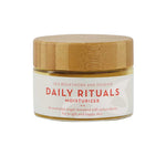 The Organic Skin Co Daily Rituals Moisturiser 50ml comes in a small glass jar with a wooden lid and features antioxidant-rich Sea Buckthorn and rosehip for bright, healthy skin.