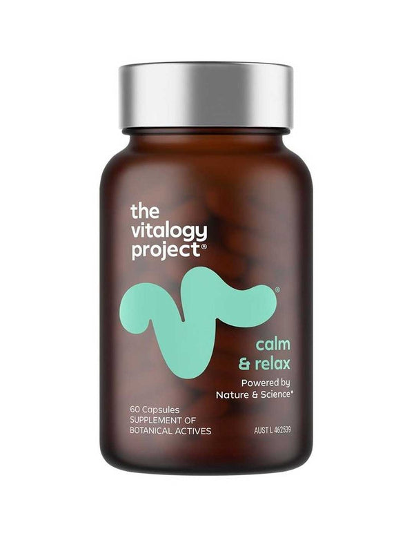 The Vitalogy Project Calm and Relax 60 capsules front product image