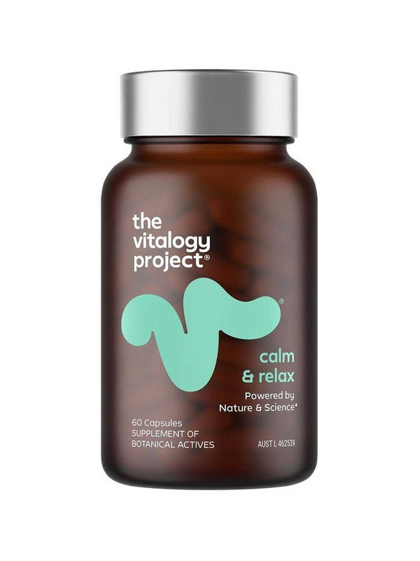 The Vitalogy Project Calm and Relax 60 capsules front product image