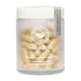 A jar of The Beauty Chef Debloat Biotic™ 60 caps, labeled "Relieve + Support + Digest" with a white lid and "It's a gut thing" tag, highlights this digestive health supplement for debloating.