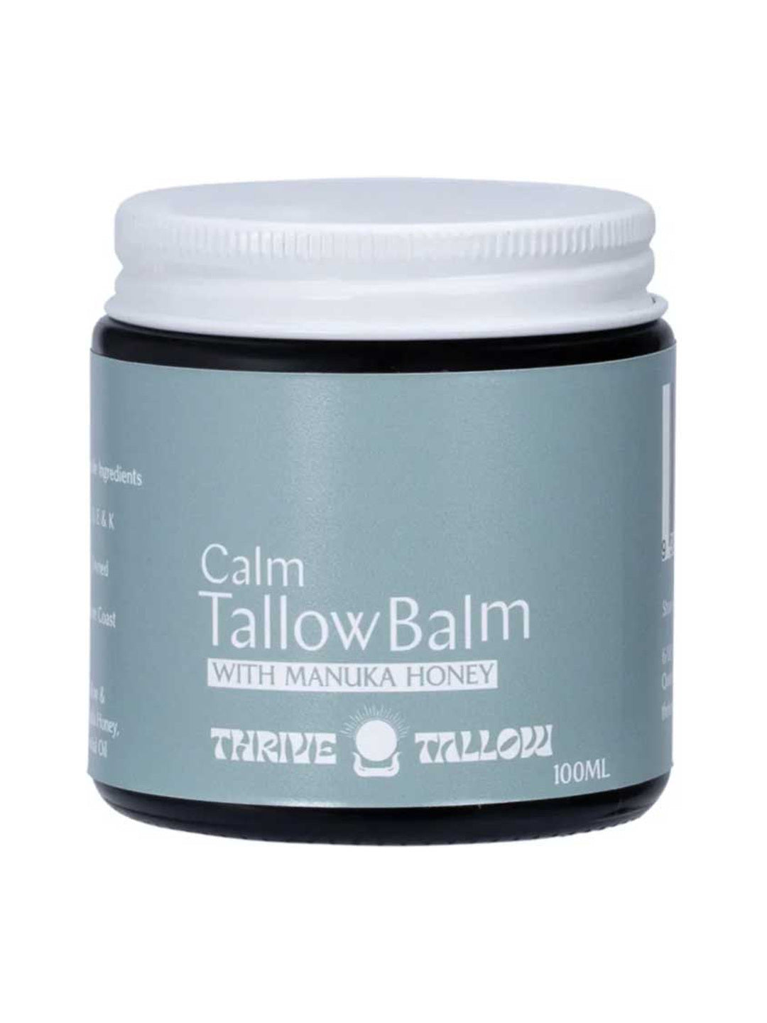 Thrive Tallow Calm Tallow Balm 100ml closed jar on a white background