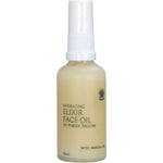 Thrive Tallow Hydrating Elixir Face Oil 50ml has a white spray cap, a light yellow label, and is a nourishing face oil enriched with marula oil.