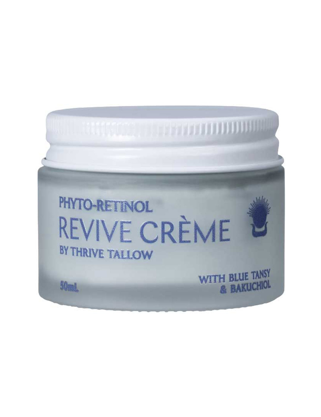 Thrive Tallow Phyto-Retinol Revive Creme 50ml closed jar on a white background