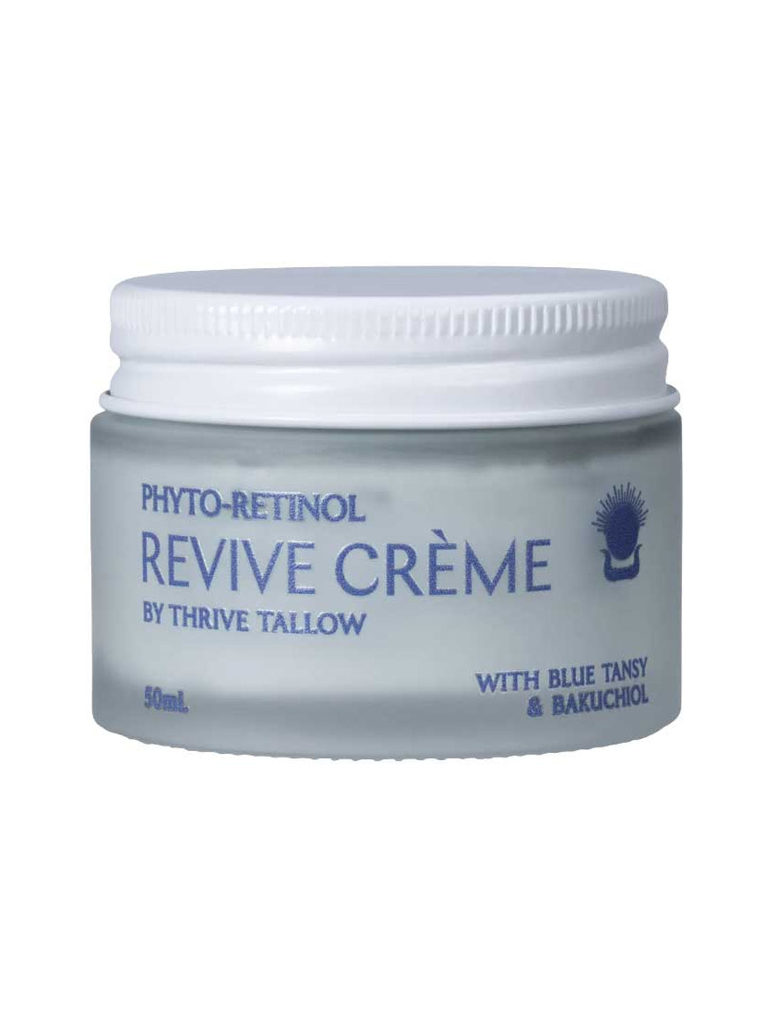Thrive Tallow Phyto-Retinol Revive Creme 50ml closed jar on a white background