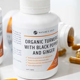 Nature's Help Organic Turmeric Capsules with Black Pepper Ginger