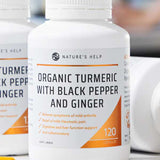 Nature's Help Organic Turmeric Capsules with Black Pepper Ginger