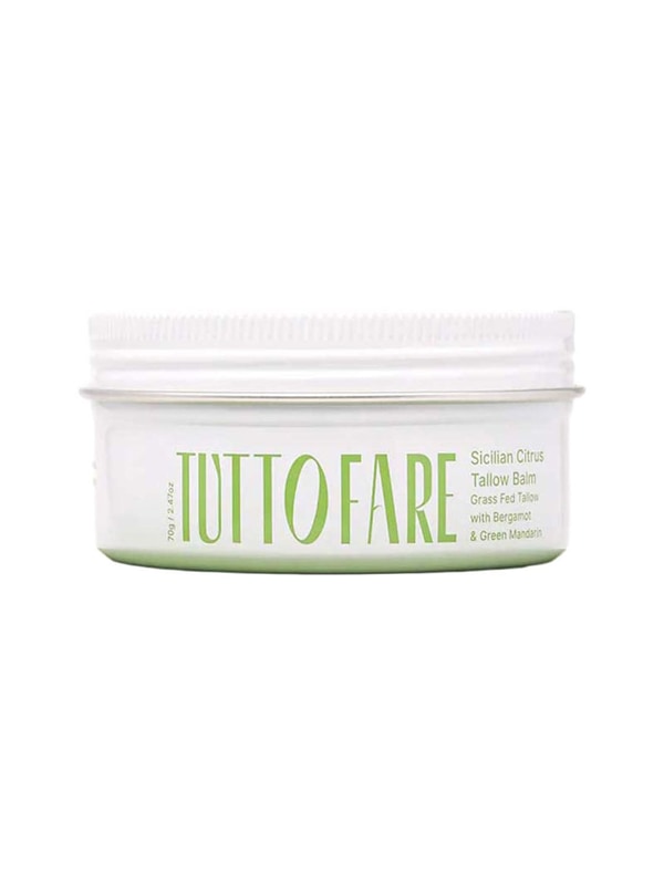 Tuttofare Sicilian Citrus Tallow Balm 70g closed tub on a white background