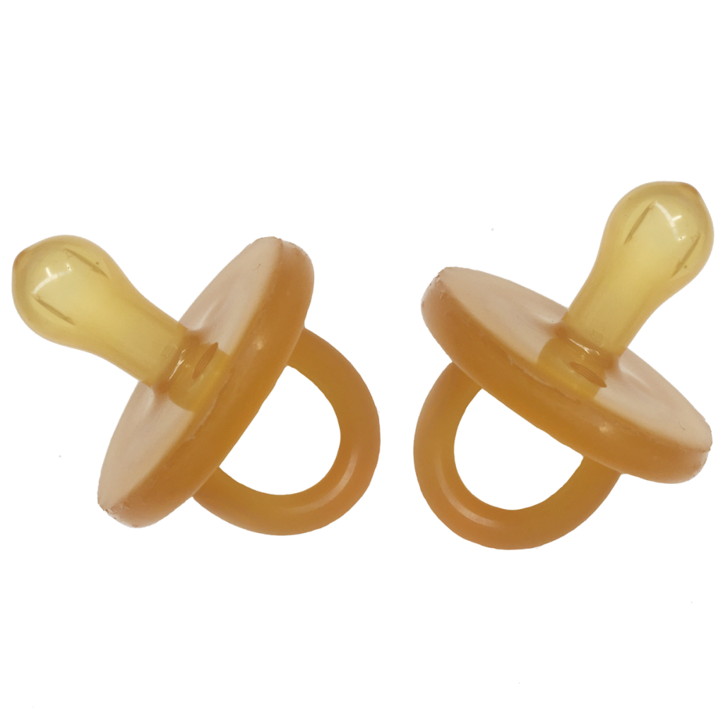 Natural Rubber Soother Large Rounded twin pack