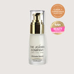 The Jojoba Company Ultimate Serum 30ml frosted glass bottle with gold pump