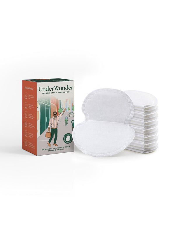 UnderWunder men's perspiration protectors 24 pack with garment liners
