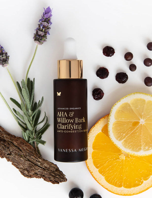 Vanessa Megan AHA and Willow Bark Serum with lemon, lavender and willow bark