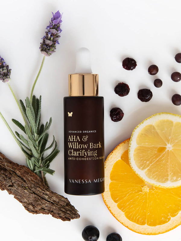 Vanessa Megan AHA and Willow Bark Serum with lemon, lavender and willow bark