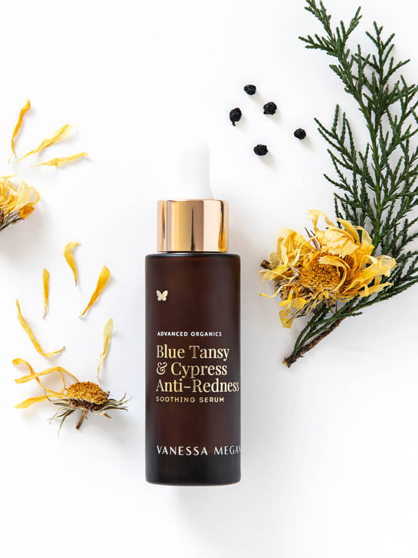 Vanessa Megan Blue Tansy and Cypress Soothing Serum with fresh botanicals