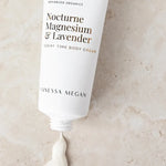 Vanessa Megan Nocturne Night Body Cream tube with product squeeze