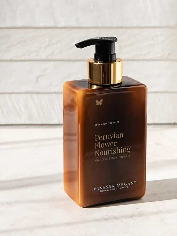 Vanessa Megan Peruvian Flower Nourishing Hand and Body Cream pump bottle