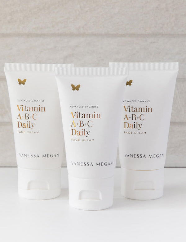 Vanessa Megan Vitamin A B C Daily Face Cream tubes lifestyle photo