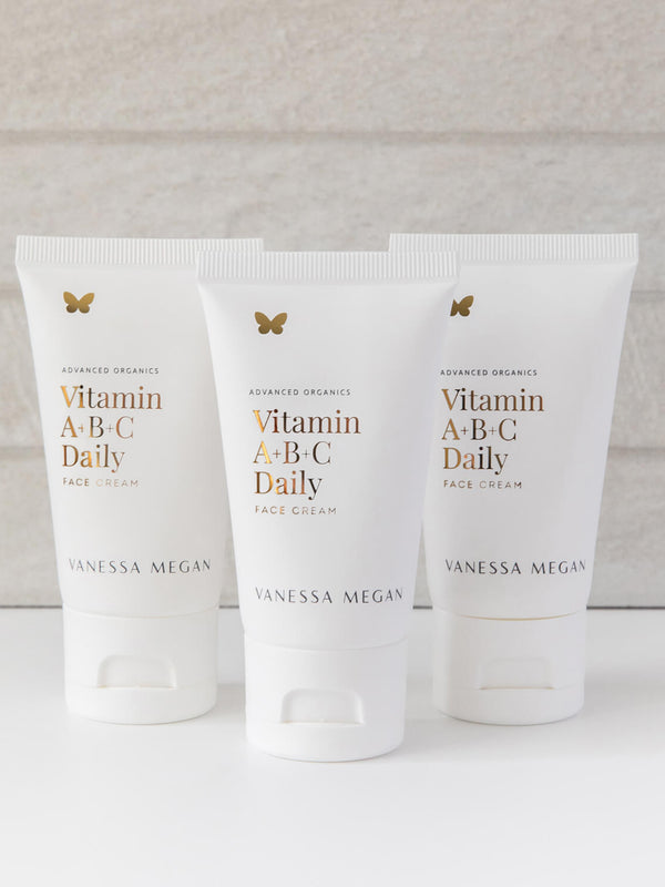 Vanessa Megan Vitamin A B C Daily Face Cream tubes lifestyle photo