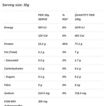 She BANG! Vanilla Peri Protein POWder 420g nutrition information