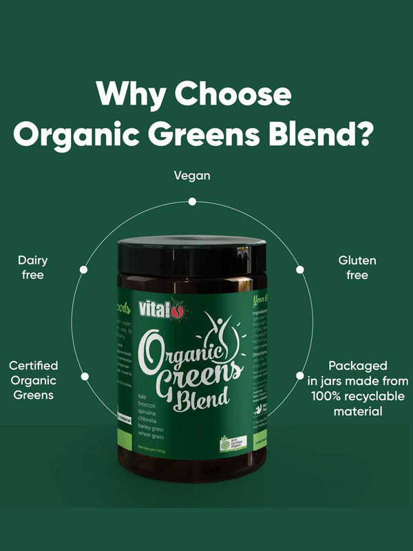 Vital Organic Greens Blend product features